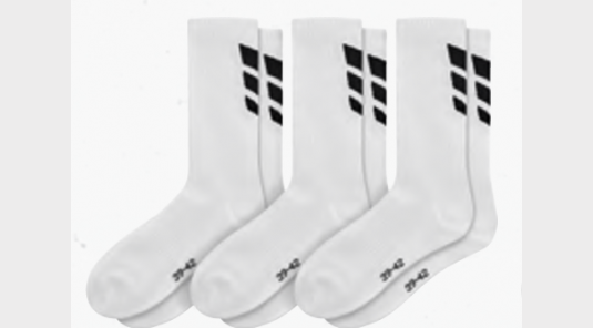 lot de 3 paires de chaussettes blanches