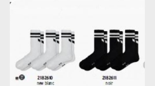 lot de 3 paires de chaussettes blanches